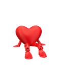 Sitting Heart Figurine